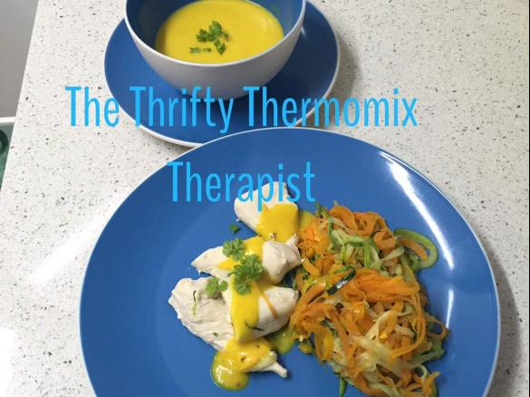 All in one Meal - Thai Pumpkin Soup and Chicken Main