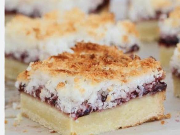 Raspberry & Lemon Coconut Slice