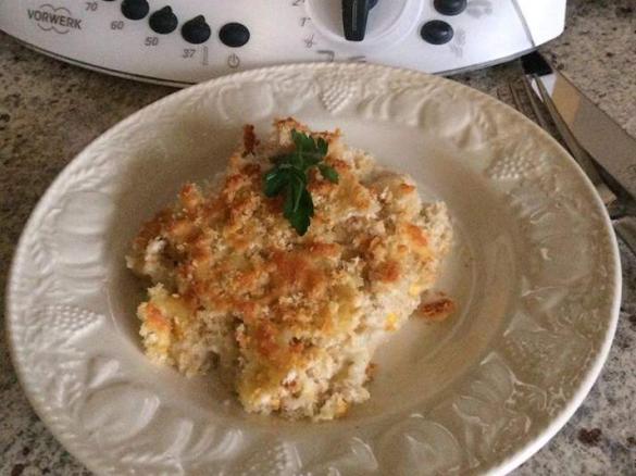 Crunchy Cheese topped Tuna Mornay