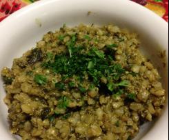 Pearl Barley with Spinach & Pork Mince