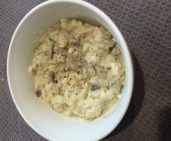 Chicken and Mushroom Risotto with Smoked Cheddar