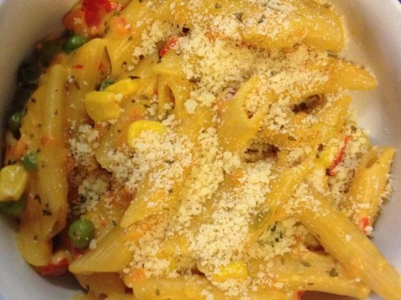 Herb and Garlic Pasta with vegies