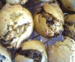 Banana & Violet Crumble Muffins