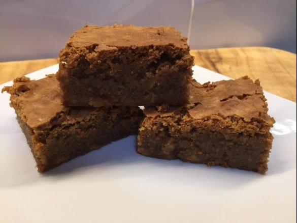 Double chocolate pecan brownies