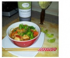 Pork & Prawn 'Four S's' Soup with Bean Thread Noodles  (Sweet, Salty, Sour & Spicy)