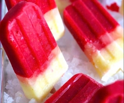 Raspberry & Pineapple Ice Blocks
