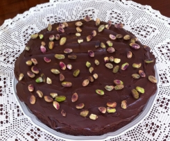 DARK CHOCOLATE PEAR & PISTACHIO CAKE