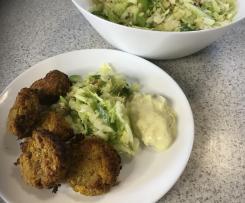 Sweet potato and chickpea kofta curry lime dressing