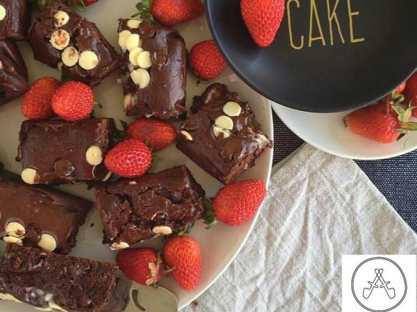 Bittersweet Double Choc Chip Brownies