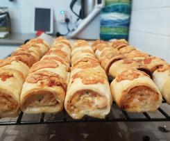 Chicken Cheese and Bacon Sausage Rolls