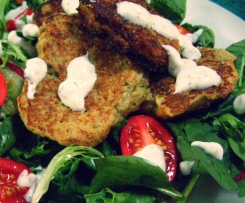 Cauliflower Fritters with Mint Yoghurt Dip