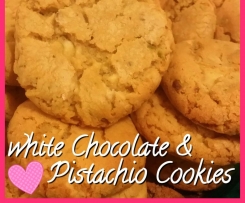 white chocolate & pistachio cookies 