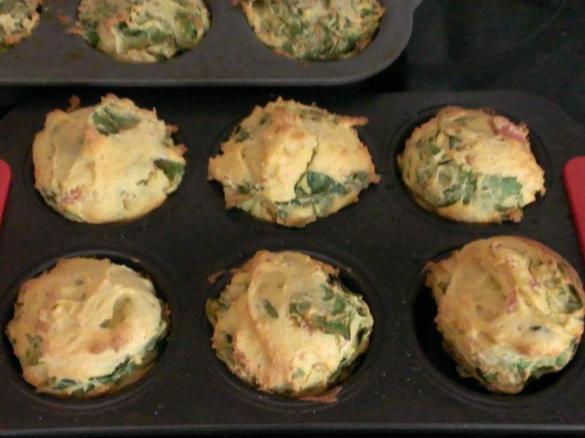 Polenta and Spinach Muffins