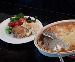 Savoury bread pudding