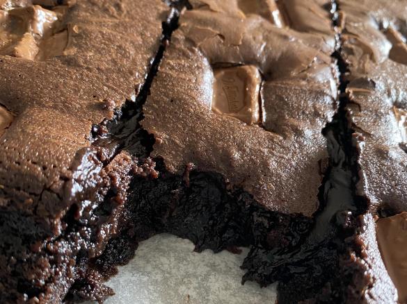 Ooey Gooey Decadent Brownie with Whittaker’s Bundaberg Ginger Caramel