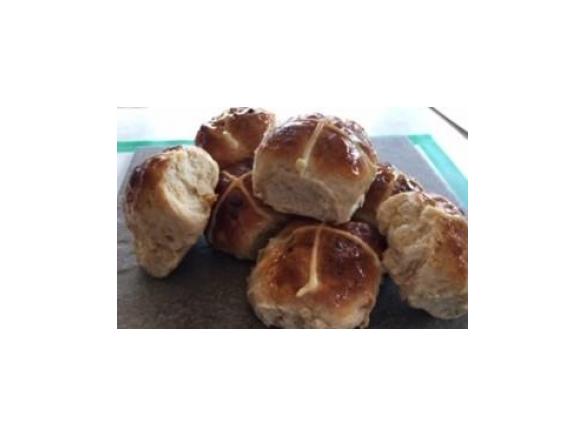 White Chocolate and Apricot Hot Cross Buns