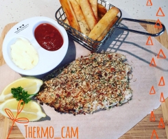 Almond Crumbed Fish & Rosemary & Thyme Chunky Chips