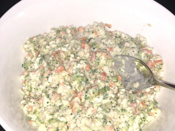 Cauliflower Broccoli and Carrot Coleslaw (no cabbage!)