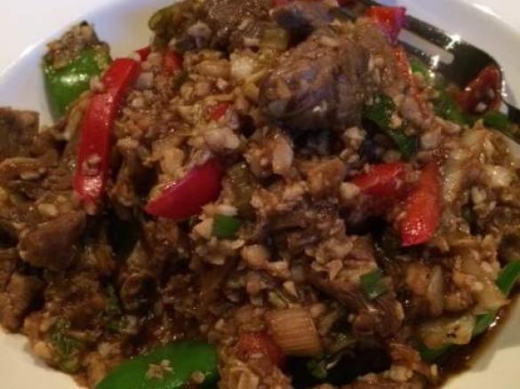 Beef and Black Bean with Cauliflower Rice