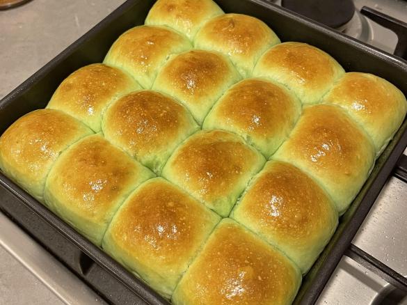 Tangzhong Pandan Bun