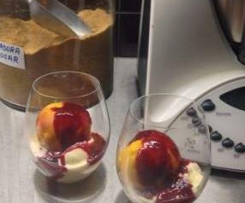 Thermomix Peach Melba