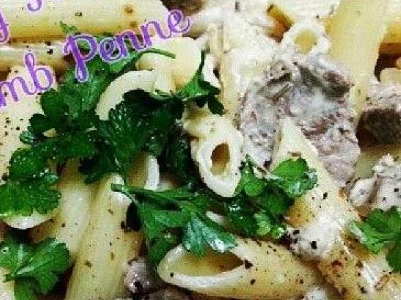 Creamy Mushroom Lamb Penne
