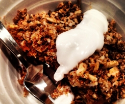 The Shrinking Hubby's Healthy Apple and Rhubarb Crumble (Gluten, dairy and sugar free)