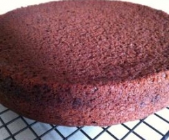 Gluten, dairy, egg and nut free chocolate cake with ganache