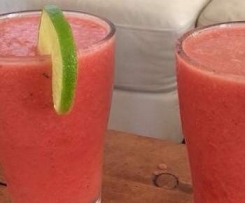 Watermelon, lime and mint frappe