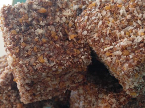 FruChoc Lamingtons (Choc Apricot) - Clone of Lamingtons