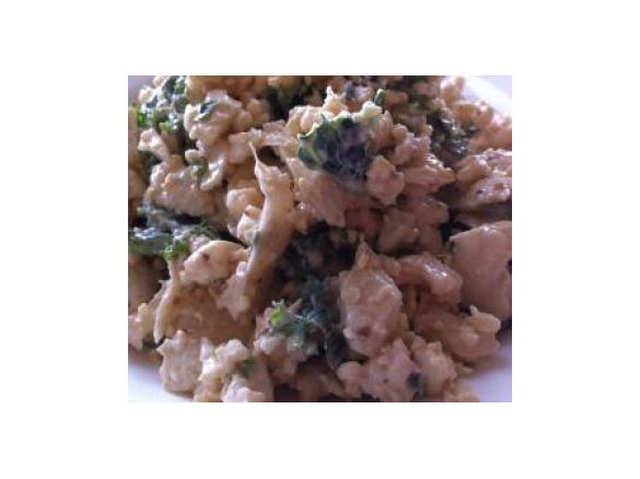 Creamy Cauliflower and Kale Salad (healthy version)