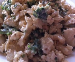 Creamy Cauliflower and Kale Salad (healthy version)