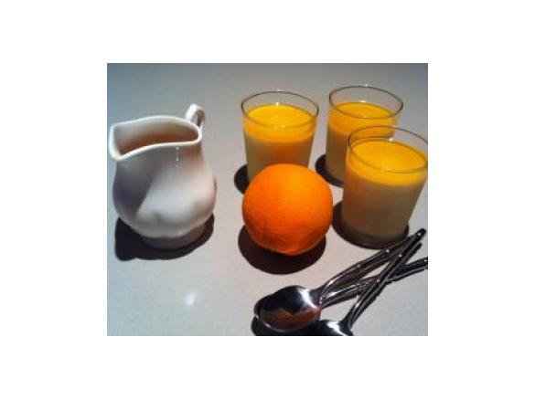 Frozen Orange Pots with Orange Syrup