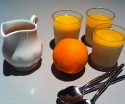 Frozen Orange Pots with Orange Syrup