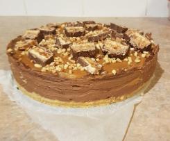 Gluten Free - No Bake Snickers Cheesecake