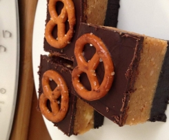 Choc-Pretzel & Peanut Butter Slice