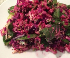 Broccoli, Beetroot, Cabbage & Spinach salad