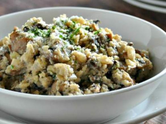 Mushroom "Cauliflower Rice" Risotto - Low Carb