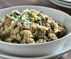 Mushroom "Cauliflower Rice" Risotto - Low Carb
