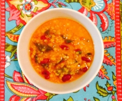 Hearty Tomato, Spinach & Two Pulses Soup