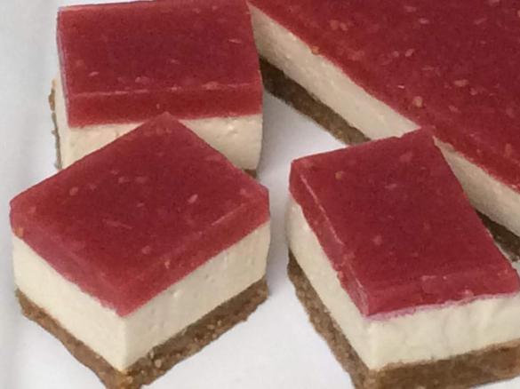 Red & White Jelly Slice (healthy version)