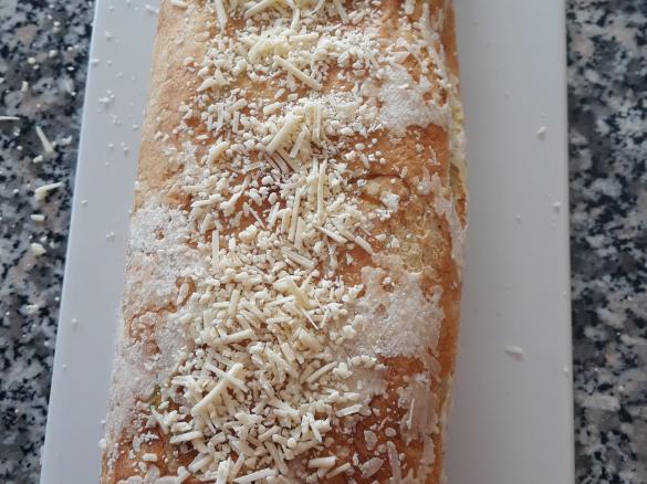 Leek Roulade with Ricotta Corn filling