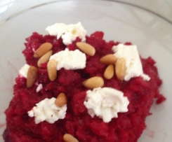 Beetroot Risotto with Persian Feta and Pine Nuts . . . HOWEZAT!
