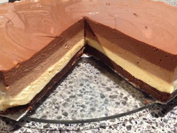 Triple Chocolate Layer Cheesecake