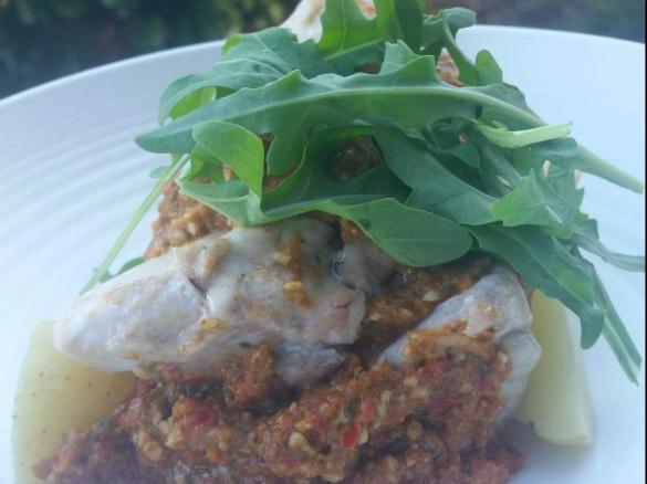 Rocket, Cashew and Capsicum Chicken with Pearl Cous Cous