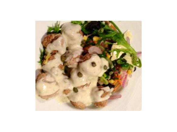 Meat Boulettes with Caper Sauce (OK, meat balls!)