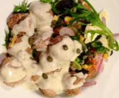 Meat Boulettes with Caper Sauce (OK, meat balls!)
