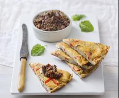 Capsicum and Potato Tortillas with Olive Tapenade
