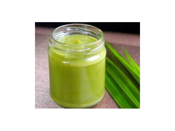 Coconut Jam with pandan leaves