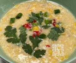 Bec's Table Chicken And Corn Soup with Egg Ribbons